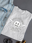 Fly Away - Retro Winged Emoji Graphic Women's T-shirt