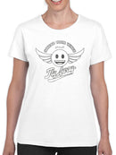 Fly Away - Retro Winged Emoji Graphic Women's T-shirt