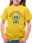 University of Life - Dark Emoji College Style Graphic Youth's T-shirt