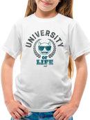 University of Life - Dark Emoji College Style Graphic Youth's T-shirt