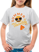Summer Vacation - Retro Beach Emoji Travel Graphic Youth's T-shirt
