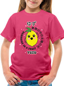 Kawaii Yuzu Citrus - Japanese Fruit Emoji Graphic Youth's T-shirt