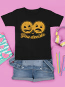 You Decide - Dual Mood Emoji Retro Graphic Youth's T-shirt