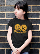 You Decide - Dual Mood Emoji Retro Graphic Youth's T-shirt