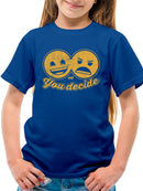 You Decide - Dual Mood Emoji Retro Graphic Youth's T-shirt