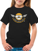 Street Racing Team - Retro Moto Racer Emoji Youth's T-shirt