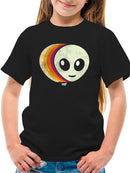 Layered Alien Emoji Vibes - Retro Galactic Graphic Youth's T-shirt