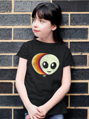 Layered Alien Emoji Vibes - Retro Galactic Graphic Youth's T-shirt