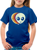 Layered Alien Emoji Vibes - Retro Galactic Graphic Youth's T-shirt