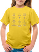 Zodiac Smiley Signs - Astrological Horoscope Emoji Youth's T-shirt
