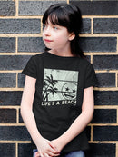 Life's A Beach - Vintage Palm Tree Emoji Youth's T-shirt