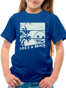 Life's A Beach - Vintage Palm Tree Emoji Youth's T-shirt