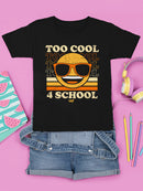 Too Cool 4 School - Retro Emoji Sunglasses Graphic Youth's T-shirt