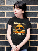 Too Cool 4 School - Retro Emoji Sunglasses Graphic Youth's T-shirt