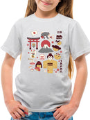 Vintage Aesthetic Japanese Emoji Graphic Youth's T-shirt