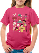 Vintage Aesthetic Japanese Emoji Graphic Youth's T-shirt