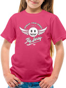 Fly Away - Retro Winged Emoji Graphic Youth's T-shirt
