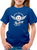 Fly Away - Retro Winged Emoji Graphic Youth's T-shirt