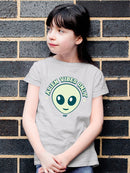 Alien Emoji Vibes Only - Retro UFO Space Graphic Youth's T-shirt