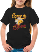 Welcome Vibes - Open Sign Emoji Graphic Youth's T-shirt