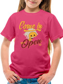 Welcome Vibes - Open Sign Emoji Graphic Youth's T-shirt