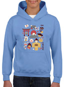 Vintage Aesthetic Japanese Emoji Graphic Youth's Hoodie