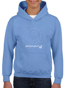 Moonchild Emoji - Cosmic Smiley Starry Night Youth's Hoodie