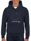 Moonchild Emoji - Cosmic Smiley Starry Night Youth's Hoodie