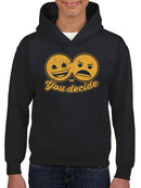 You Decide - Dual Mood Emoji Retro Graphic Youth's Hoodie