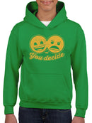 You Decide - Dual Mood Emoji Retro Graphic Youth's Hoodie