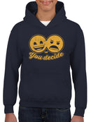 You Decide - Dual Mood Emoji Retro Graphic Youth's Hoodie