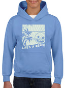 Life's A Beach - Vintage Palm Tree Emoji Youth's Hoodie
