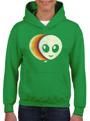 Layered Alien Emoji Vibes - Retro Galactic Graphic Youth's Hoodie