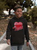 Pure Passion Emoji - Bold Heart Graphic Youth's Hoodie