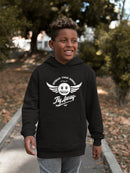 Fly Away - Retro Winged Emoji Graphic Youth's Hoodie