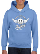 Fly Away - Retro Winged Emoji Graphic Youth's Hoodie