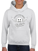 Fly Away - Retro Winged Emoji Graphic Youth's Hoodie