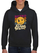 Retro Rizz - Vintage Winking Emoji Graphic Youth's Hoodie