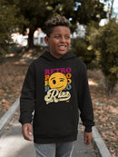 Retro Rizz - Vintage Winking Emoji Graphic Youth's Hoodie
