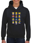 Zodiac Emoji Icons - Astrology Horoscope Graphic Youth's Hoodie