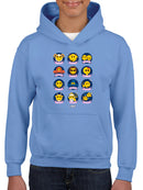Zodiac Emoji Icons - Astrology Horoscope Graphic Youth's Hoodie