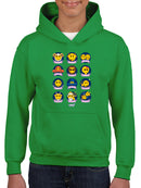 Zodiac Emoji Icons - Astrology Horoscope Graphic Youth's Hoodie