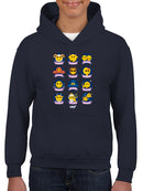 Zodiac Emoji Icons - Astrology Horoscope Graphic Youth's Hoodie