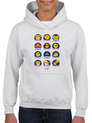 Zodiac Emoji Icons - Astrology Horoscope Graphic Youth's Hoodie