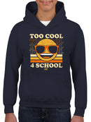 Too Cool 4 School - Retro Emoji Sunglasses Graphic Youth's Hoodie