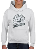 Introducing Happiness - Retro Laughing Emoji Youth's Hoodie