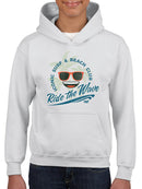 Ride the Wave - Surf Club Beach Vibes Retro Emoji Youth's Hoodie
