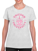 Unicorn University - Heart-Eyed Emoji Design Women's T-shirt