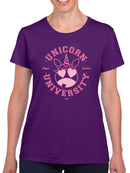 Unicorn University - Heart-Eyed Emoji Design Women's T-shirt