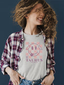 Taurus Zodiac Graphic - Bull Symbol Retro Design Women's T-shirt